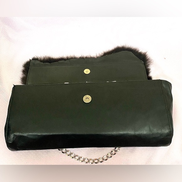 Michelle Monroe vintage leather and fur clutch(RARE) - Picture 6 of 12